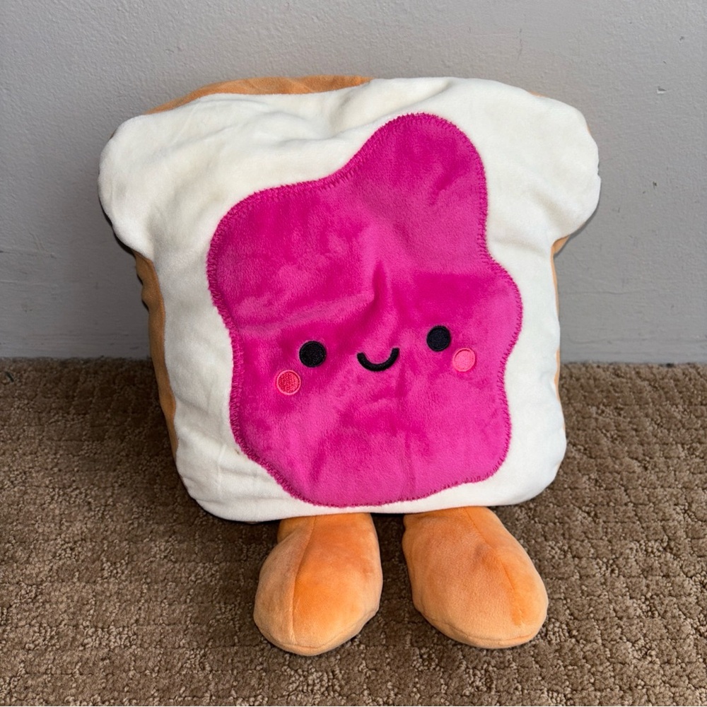 Hallmark jelly toast bread plush large soft stuffed toy 14” food